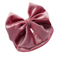 HB114-DP: Dusty Pink Velour Headband w/Bow